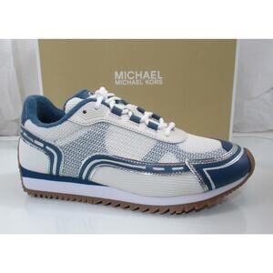 Michael Kors Byrdie Trainer Lace Up Sneakers Dark Chambray Multi